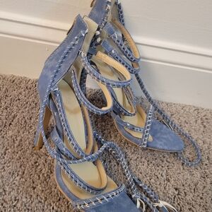Denim  Strappy Women's Heels
